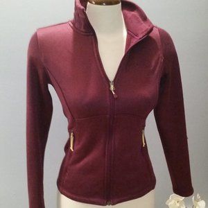 The North Face plum coloured fleece jacket